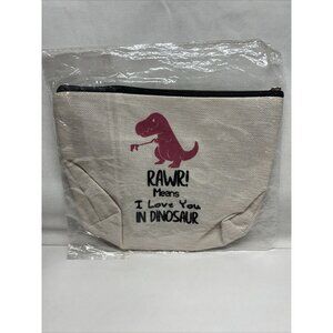 Rawr! Means I Love You In Dinosaur Makeup Bag Cosmetic